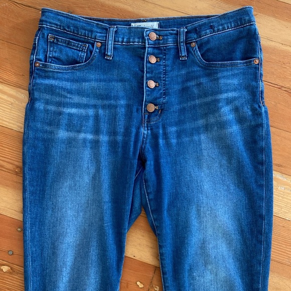 Madewell 9" Mid Rise Button Fly‎ Skinny Jeans Size 31 - Picture 2 of 6
